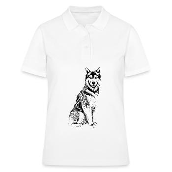 Husky - Frauen Polo Shirt - Weiß - Vorne - Ailine (174cm)