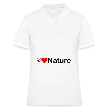 Nature J’aime la nature - Polo Femme - blanc - Devant - Ailine (174cm)