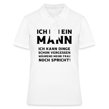 Ich bin ein Mann ich kann Dinge vergessen Männer - Frauen Polo Shirt - Weiß - Vorne - Ailine (174cm)