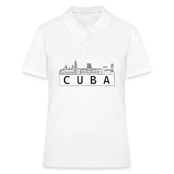 Cuba Skyline La Havane - Polo Femme - blanc - Devant - Ailine (174cm)