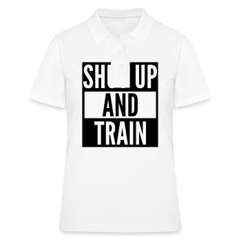shut up and train - Frauen Polo Shirt - Weiß - Vorne - Ailine (174cm)