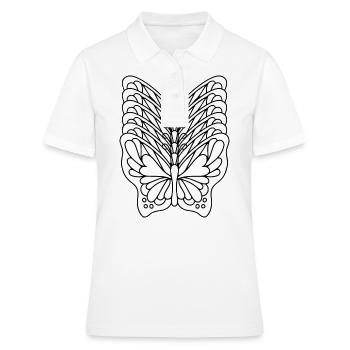 Effet papillon - Polo Femme - blanc - Devant - Ailine (174cm)