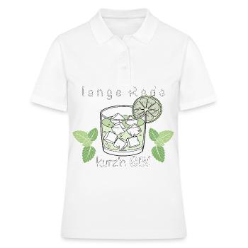 Erfrischender Gin – stilvolles Glas mit Minze und - Frauen Polo Shirt - Weiß - Vorne - Ailine (174cm)