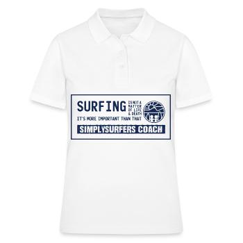 Surfing is more important than that! (Tag) - Polo Femme - blanc - Devant - Ailine (174cm)