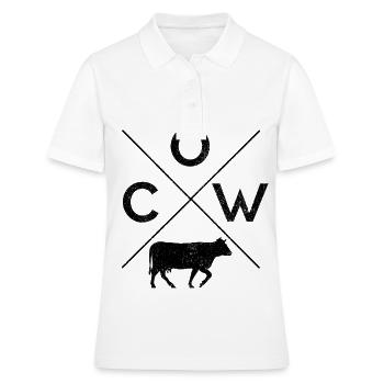 Cadeau de fermier vache vache taureau vache laitière vache laitière - Polo Femme - blanc - Devant - Ailine (174cm)