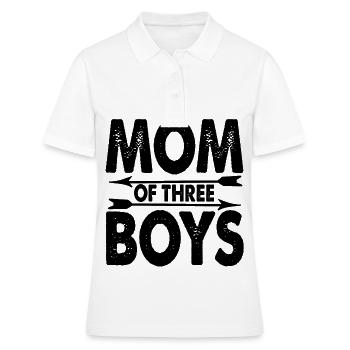 Mutter 3 Soehne - Frauen Polo Shirt - Weiß - Vorne - Ailine (174cm)
