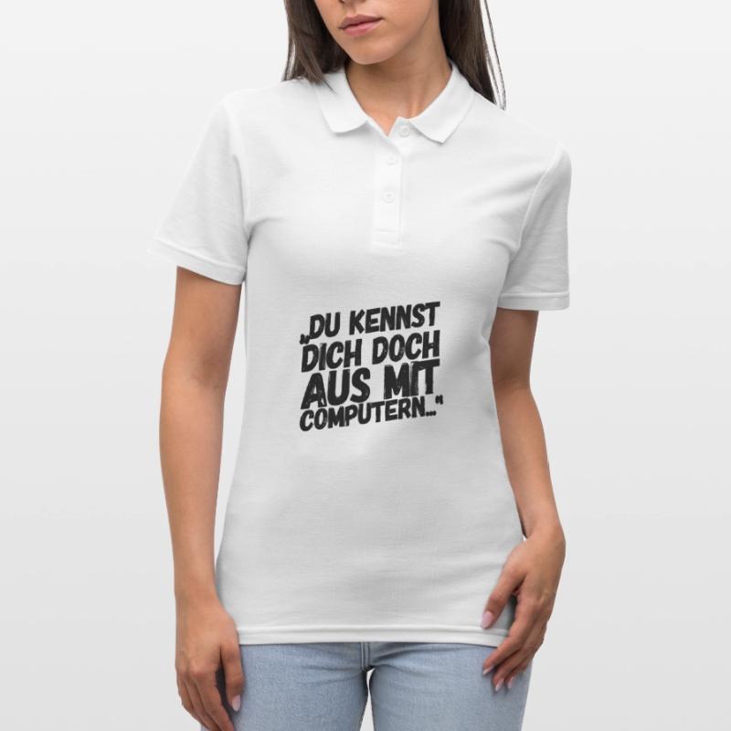 Admin Administrator Informatik Computer Frauen Polo Shirt