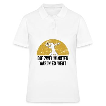 HANDBALL HANDBALLER ZWEI MINUTEN FOUL - Frauen Polo Shirt - Weiß - Vorne - Ailine (174cm)