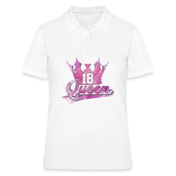 18TH BIRTHDAY MRS. QUEEN 18 - Women's Polo Shirt - white - Front - Ailine (174cm)