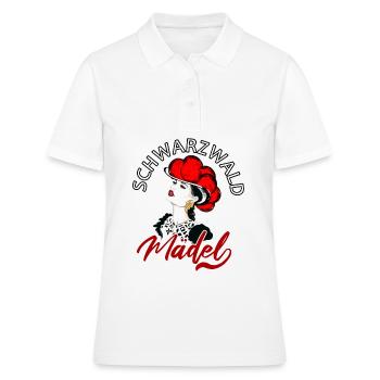 Schwarzwald Mädel Heimat Bollenhut Kuckuck - Frauen Polo Shirt - Weiß - Vorne - Ailine (174cm)