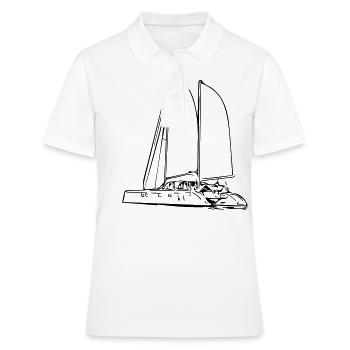 Yacht à voile - Polo Femme - blanc - Devant - Ailine (174cm)