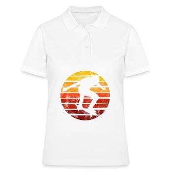 Skateboarder Skateboard Skater Skate Skateing - Polo Femme - blanc - Devant - Ailine (174cm)