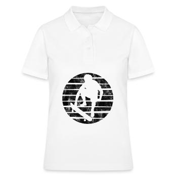 Skateboarder Skateboard Skater Skate Skateing - Polo Femme - blanc - Devant - Ailine (174cm)