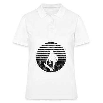 Skateboarder Skateboard Skater Skate Skateing - Polo Femme - blanc - Devant - Ailine (174cm)