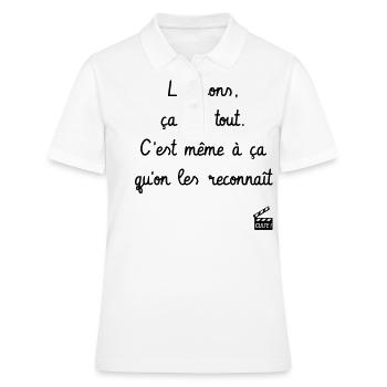 Les cons, ça ose tout ! Les Tontons Flingueurs - Polo Femme - blanc - Devant - Ailine (174cm)