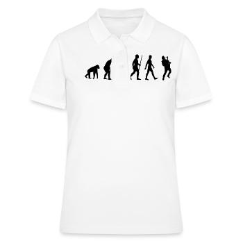 Saxophon, Saxophone, Musik, Instrument, Evolution - Frauen Polo Shirt - Weiß - Vorne - Ailine (174cm)