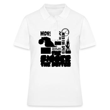 Monster truck - Polo Femme - blanc - Devant - Ailine (174cm)