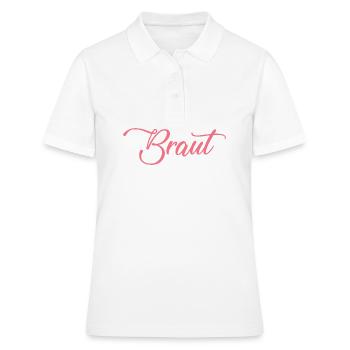 Braut Shirt JGA Junggesellinnenabschied - Frauen Polo Shirt - Weiß - Vorne - Ailine (174cm)