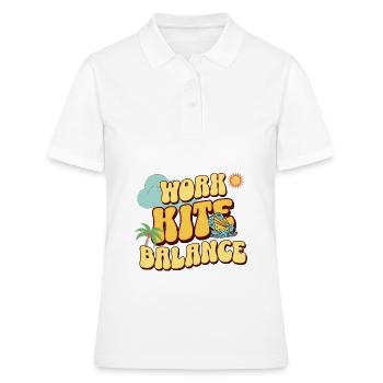 Kitesurfen Kitesurf Kiteboard - Frauen Polo Shirt - Weiß - Vorne - Ailine (174cm)