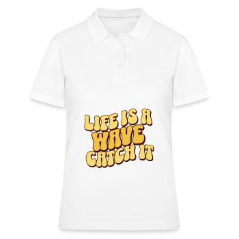 Kitesurf Kitesurfer Kiteboard - Frauen Polo Shirt - Weiß - Vorne - Ailine (174cm)