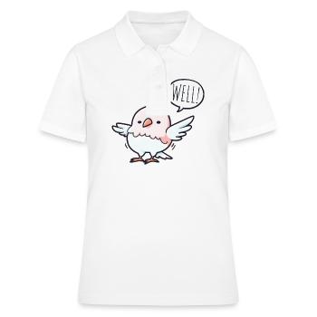 The Serene Bird - Women's Polo Shirt - white - Front - Ailine (174cm)