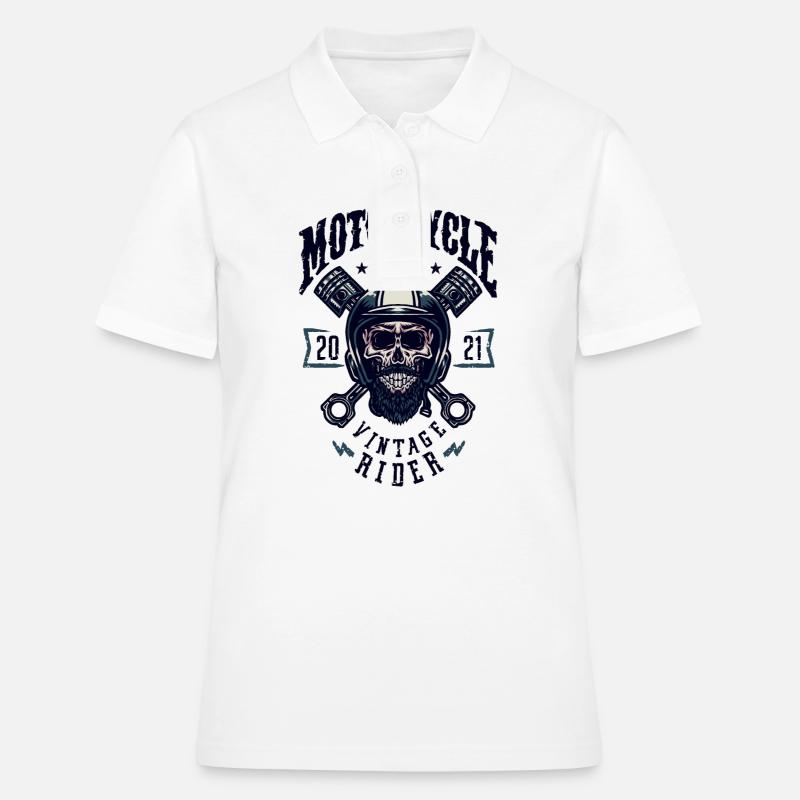 Crâne de cavalier - Polo Femme - blanc