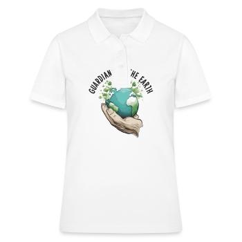 T-shirt de protection de l’environnement | Idée cadeau durable - Polo Femme - blanc - Devant - Ailine (174cm)