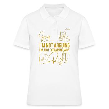 Saxophoniste Saxophoniste Je ne suis pas - Polo Femme - blanc - Devant - Ailine (174cm)