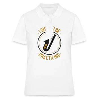 Saxophones que je devrais pratiquer - Polo Femme - blanc - Devant - Ailine (174cm)
