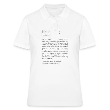 Carte Nouveau Départ – Des mots inspirants pour un nouveau départ - Polo Femme - blanc - Devant - Ailine (174cm)