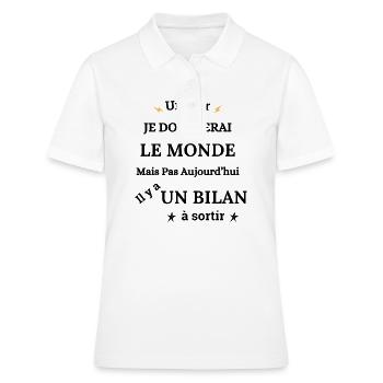 Comptable Comptabilité Métier - Polo Femme - blanc - Devant - Ailine (174cm)