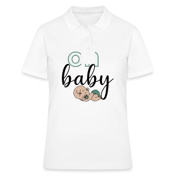 Oh Baby - Frauen Polo Shirt - Weiß - Vorne - Ailine (174cm)