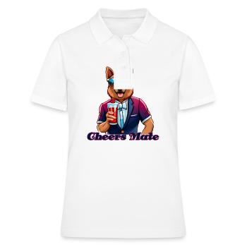 Bravo mon pote - Polo Femme - blanc - Devant - Ailine (174cm)