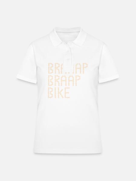 Fahrrad - Frauen Polo Shirt - Weiß