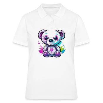Ours en peluche / Peluche / Animal en peluche / Idée cadeau - Polo Femme - blanc - Devant - Ailine (174cm)