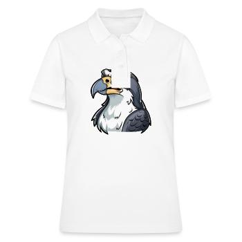 Stolzer Adler Mit Charakterstarkem Blick - Frauen Polo Shirt - Weiß - Vorne - Ailine (174cm)