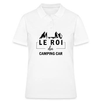 King of the motorhome motorhome humor gift - Women's Polo Shirt - white - Front - Ailine (174cm)