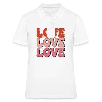 Liebe Liebe Liebe Liebe - Frauen Polo Shirt - Weiß - Vorne - Ailine (174cm)