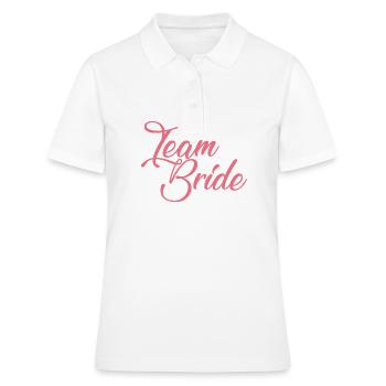Team Braut Shirt / JGA Junggesellenabschied - Frauen Polo Shirt - Weiß - Vorne - Ailine (174cm)