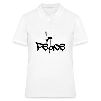 Peace Friedenstaube - Frauen Polo Shirt - Weiß - Vorne - Ailine (174cm)