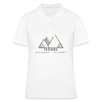 Minimalistisches Ischgl-Logo - Frauen Polo Shirt - Weiß - Vorne - Ailine (174cm)