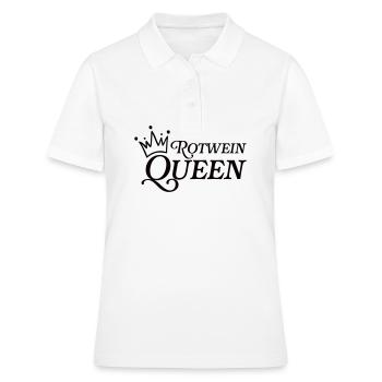 Rotwein Queen - Frauen Polo Shirt - Weiß - Vorne - Ailine (174cm)