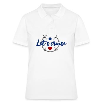 Let's cruise - Frauen Polo Shirt - Weiß - Vorne - Ailine (174cm)