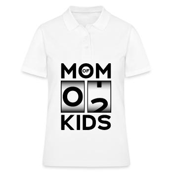 MOM OF 2 KIDS SCHWANGER MAMA ZWEITES KIND - Frauen Polo Shirt - Weiß - Vorne - Ailine (174cm)