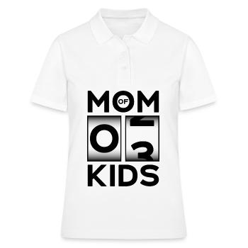 MAMAN DE 3 ENFANTS MAMAN TROISIÈME ENFANT - Polo Femme - blanc - Devant - Ailine (174cm)