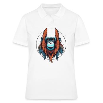 Orang-outan - Polo Femme - blanc - Devant - Ailine (174cm)