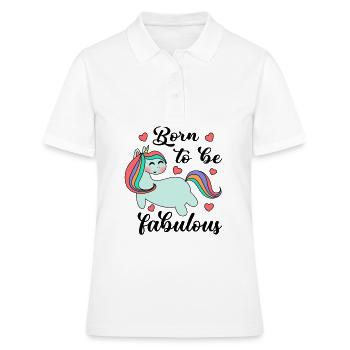 Einhorn, Einhörner, Ich liebe Einhörner, Geschenk - Frauen Polo Shirt - Weiß - Vorne - Ailine (174cm)