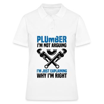 Klempner - Frauen Polo Shirt - Weiß - Vorne - Ailine (174cm)