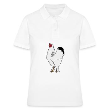Brahma Rooster Poulet Drôle De Fermier Poulet - Polo Femme - blanc - Devant - Ailine (174cm)