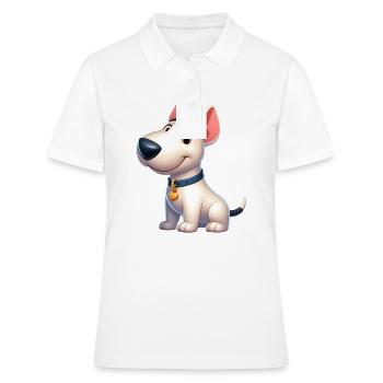 bull terrier 5 - Polo Femme - blanc - Devant - Ailine (174cm)
